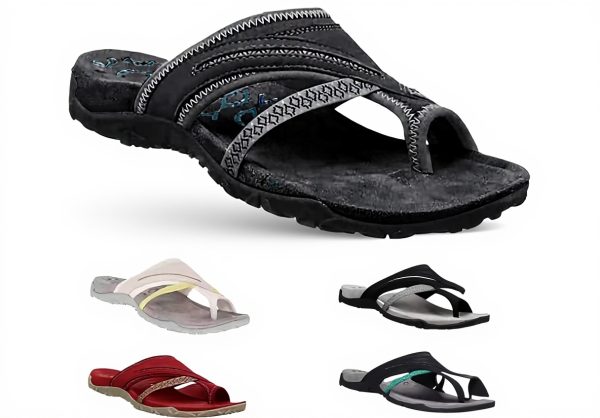 Sandali donna ortopedici antiscivolo plantare infradito leo