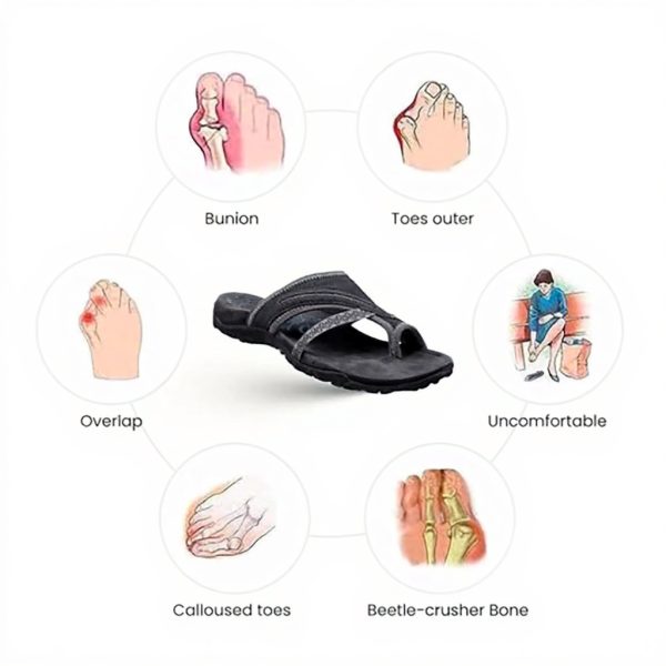 Sandali donna ortopedici antiscivolo plantare infradito leo