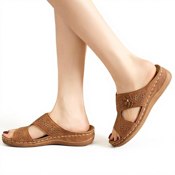 Pantofole da donna con zeppa badeschuhe comode antiscivolo