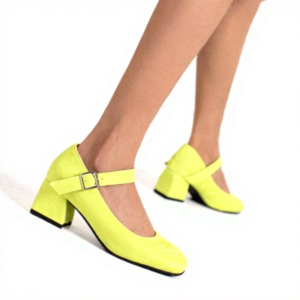 Pumps Donna Tacco Basso Mary Jane Scarpe Eleganti Fibbia