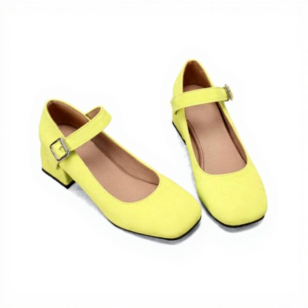 Pumps Donna Tacco Basso Mary Jane Scarpe Eleganti Fibbia