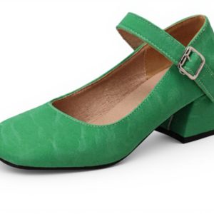 Pumps Donna Tacco Basso Mary Jane Scarpe Eleganti Fibbia