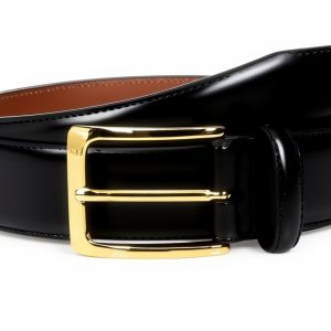 Cintura Uomo Johnston Murphy Pelle Vera Fibbia Oro