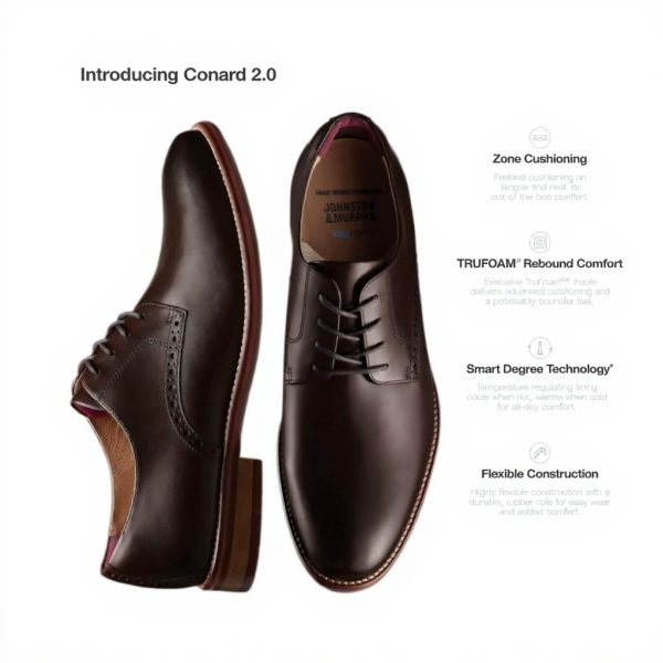 Scarpe Johnston Murphy Punta Unita Conard 2.0 Uomo Nero