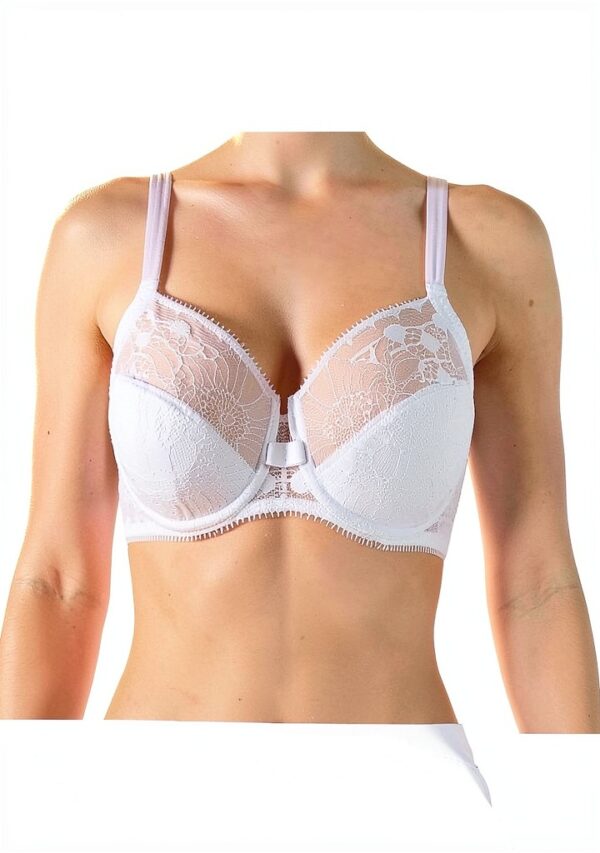 Reggiseno Chantelle ferretto pizzo bianco donna confortevole-3