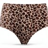 Mutandine in vita Epicé Donna Leopard Nude senza cuciture-3