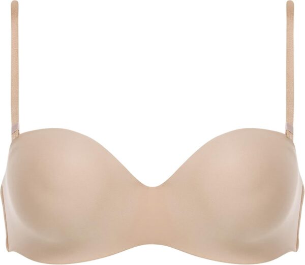 Chantelle reggiseno cinturino alto foderato silicone beige-4