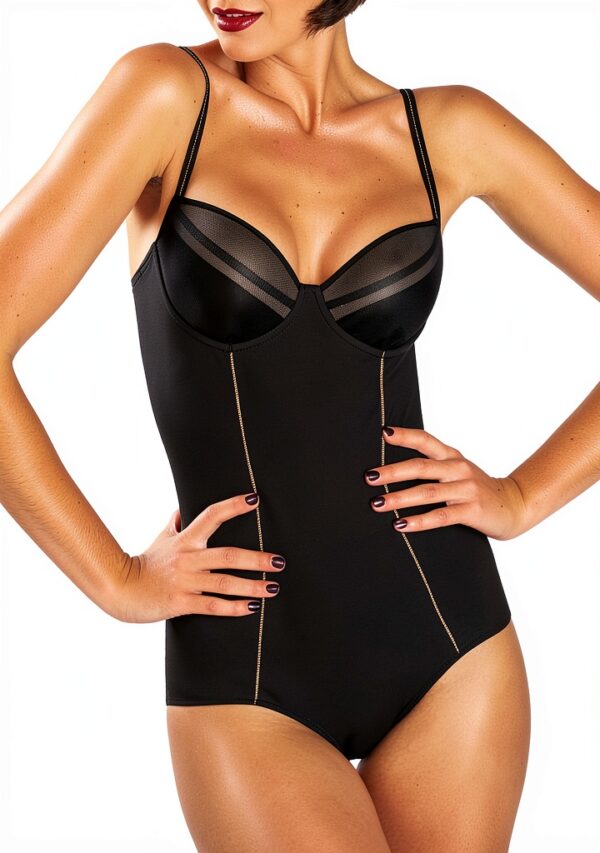 Body Chantelle donna ferretto coppe morbide nero-0