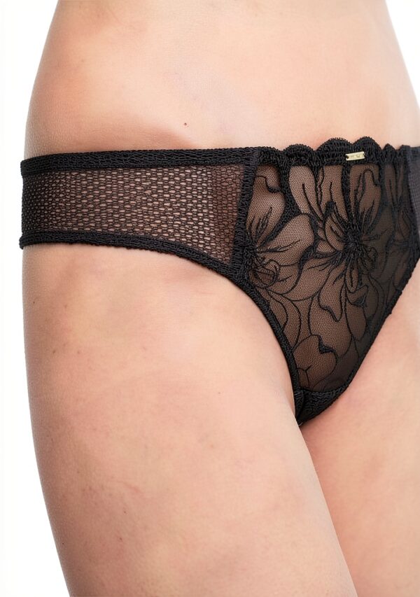 Maglietta Donna Floreale Nylon Elastam Nero XL C12M90-2