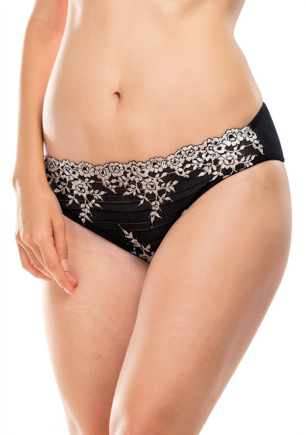 Wacoal Bikini in Pizzo Slip Donna Copertura Completa Nero